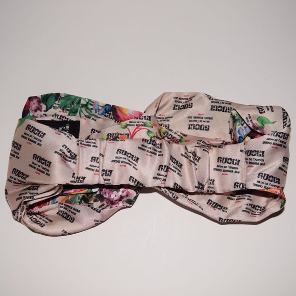 Gucci Silk Floral/Logo Print Headband - Picture 5 of 5